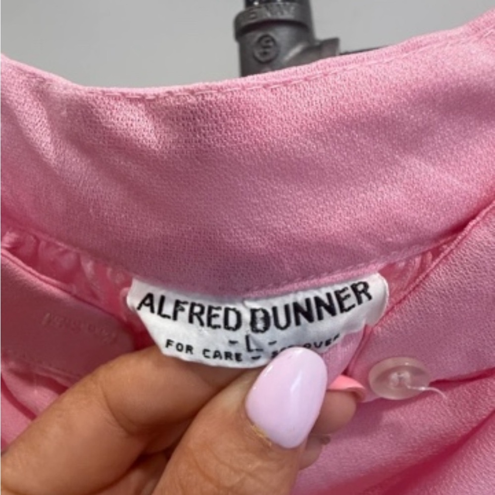 Alfred Dunner Pink Button-Front Blouse - Picture 2 of 4